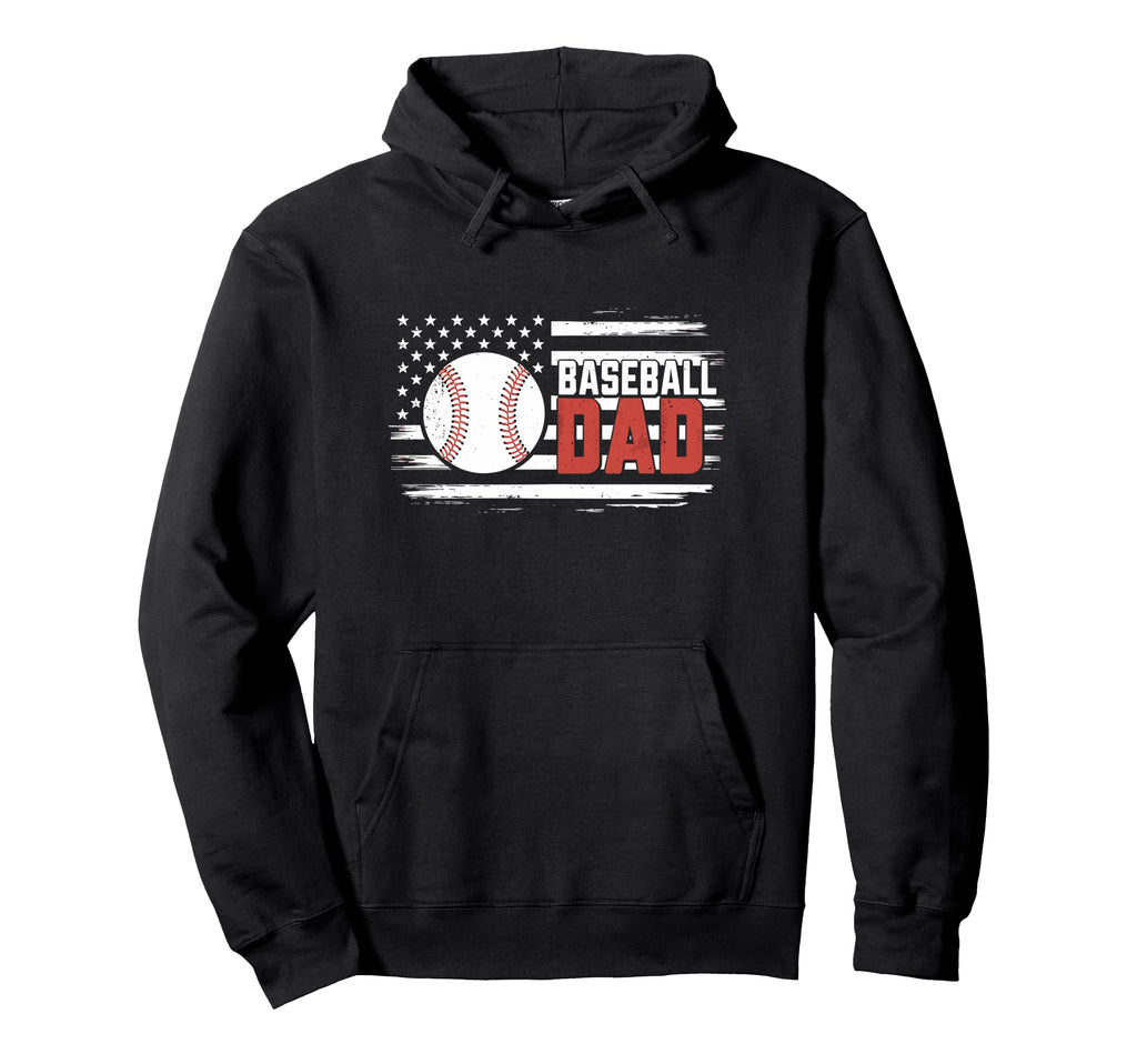 Usa American Baseball Dad Fathers Day Hoodie - Minimalist Print for Adults - T-Shirt, Sweatshirt, Hoodie
