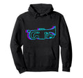 Trumpet Instrument Vaporwave Hoodie - Casual Everyday Wear for Adults - T-Shirt, Sweatshirt, Hoodie