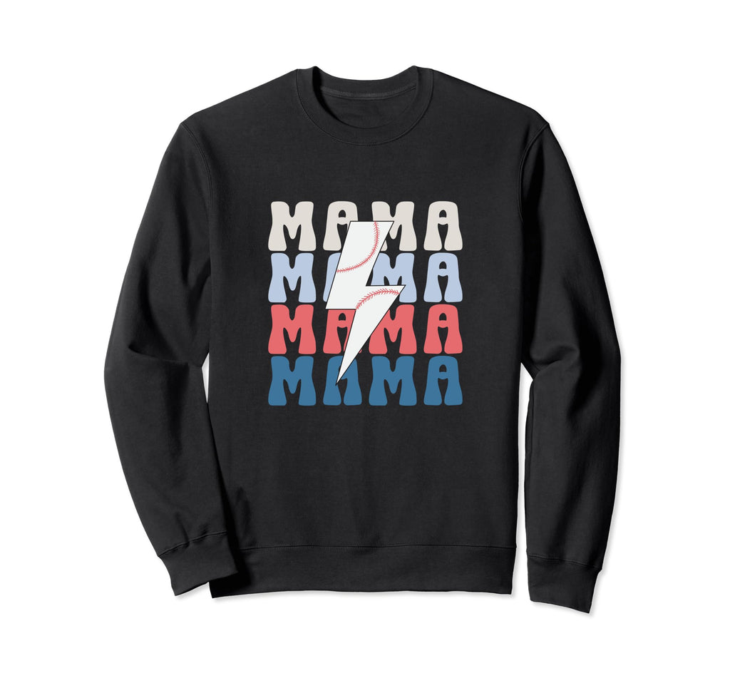 Baseball Mama Ball Game Sports Sweatshirt - Custom Art Print for Adults - T-Shirt, Sweatshirt, Hoodie