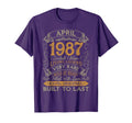 April 1987 Birthday Party Outfit Born 1987 T-Shirt - Novelty Apparel Unisex - T-Shirt, Sweatshirt, Hoodie