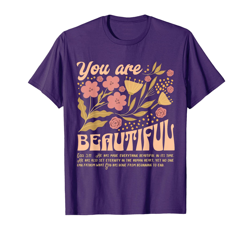 You Are Beautiful Boho Christian T-Shirt - Custom Art Print for Adults - T-Shirt, Sweatshirt, Hoodie