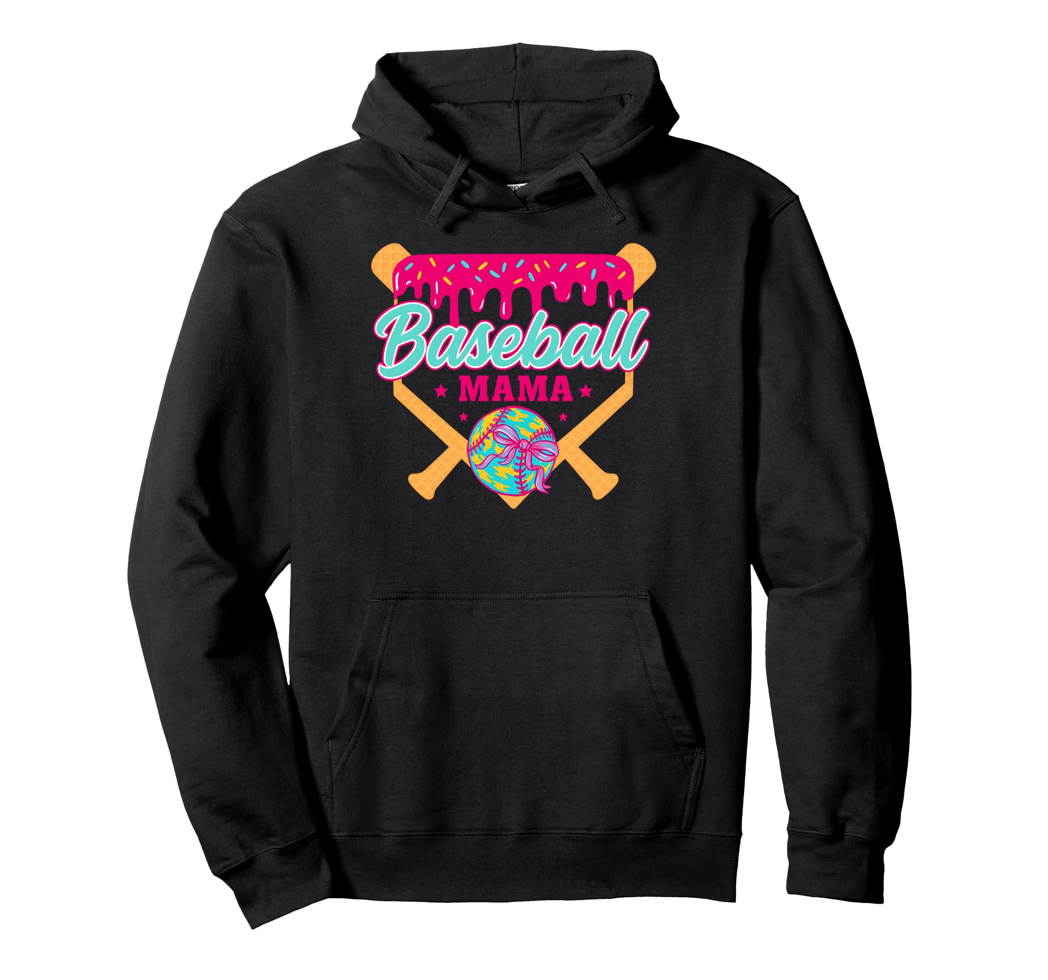 Baseball Drip Mama Ice Cream Drip Hoodie - Aesthetic Graphic Men Women - T-Shirt, Sweatshirt, Hoodie