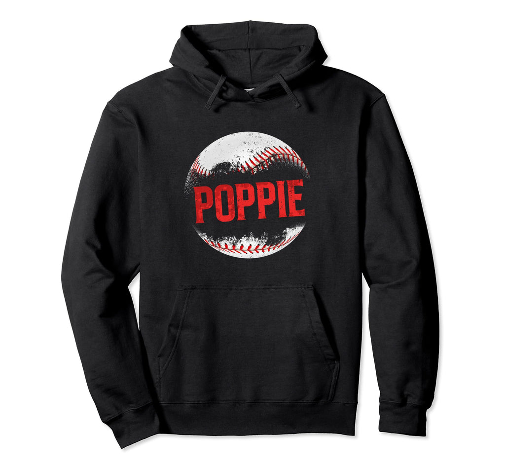 Baseball Poppie Happy Fathers Day Hoodie - Custom Art Print Men Women - T-Shirt, Sweatshirt, Hoodie