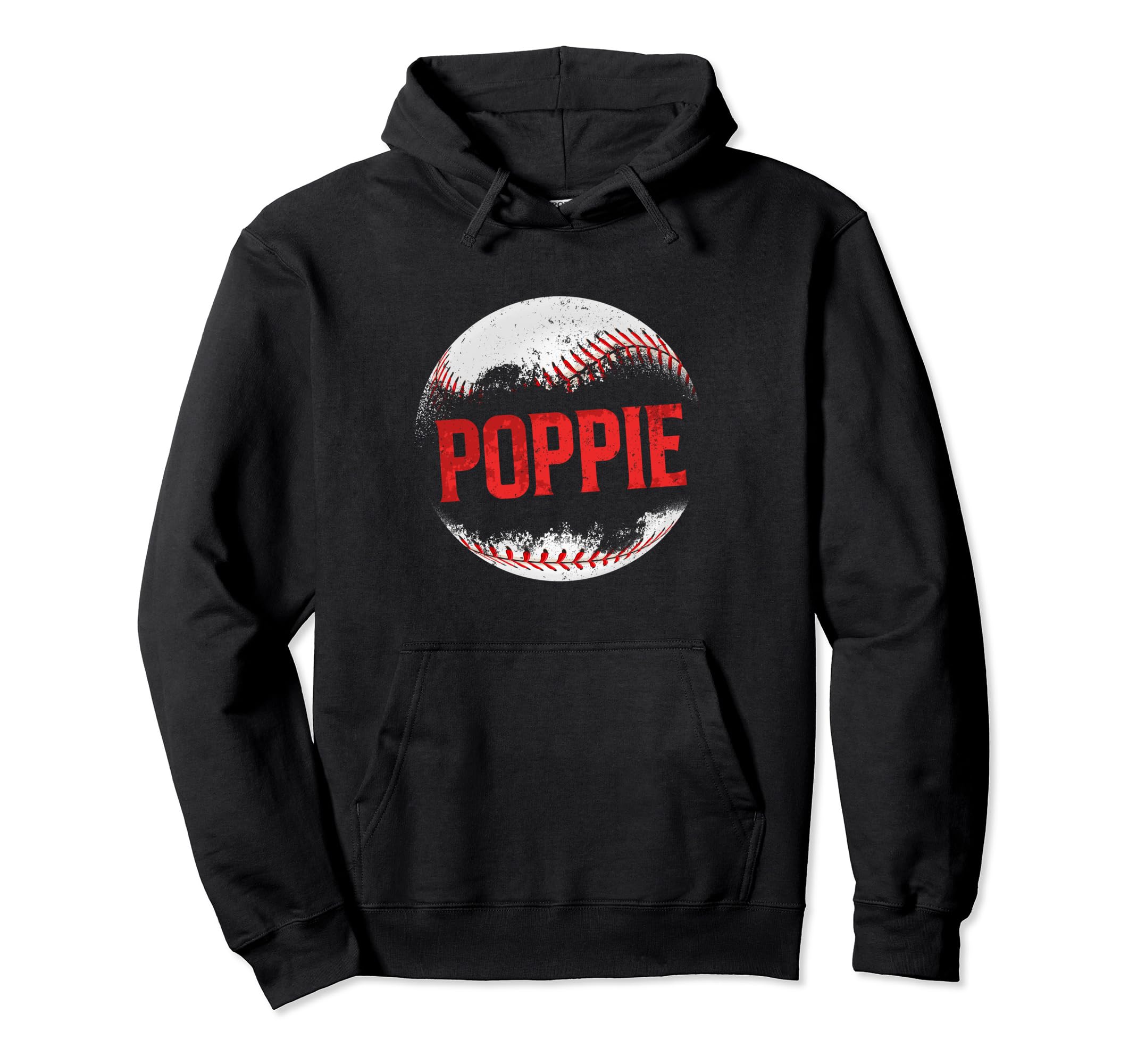 Baseball Poppie Happy Fathers Day Hoodie - Custom Art Print Men Women - T-Shirt, Sweatshirt, Hoodie