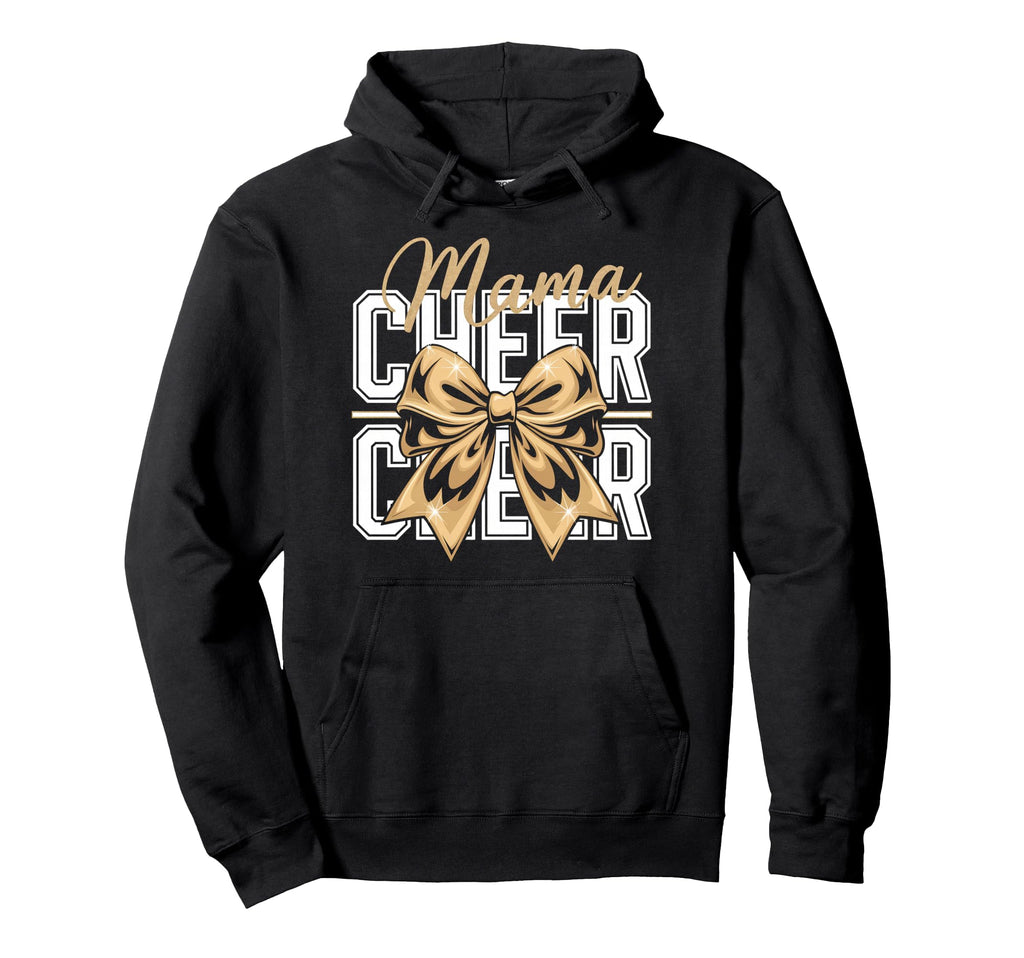 Cheer Mom Mother Bow Cheerleader Hoodie - Fun Novelty Design for Adults - T-Shirt, Sweatshirt, Hoodie