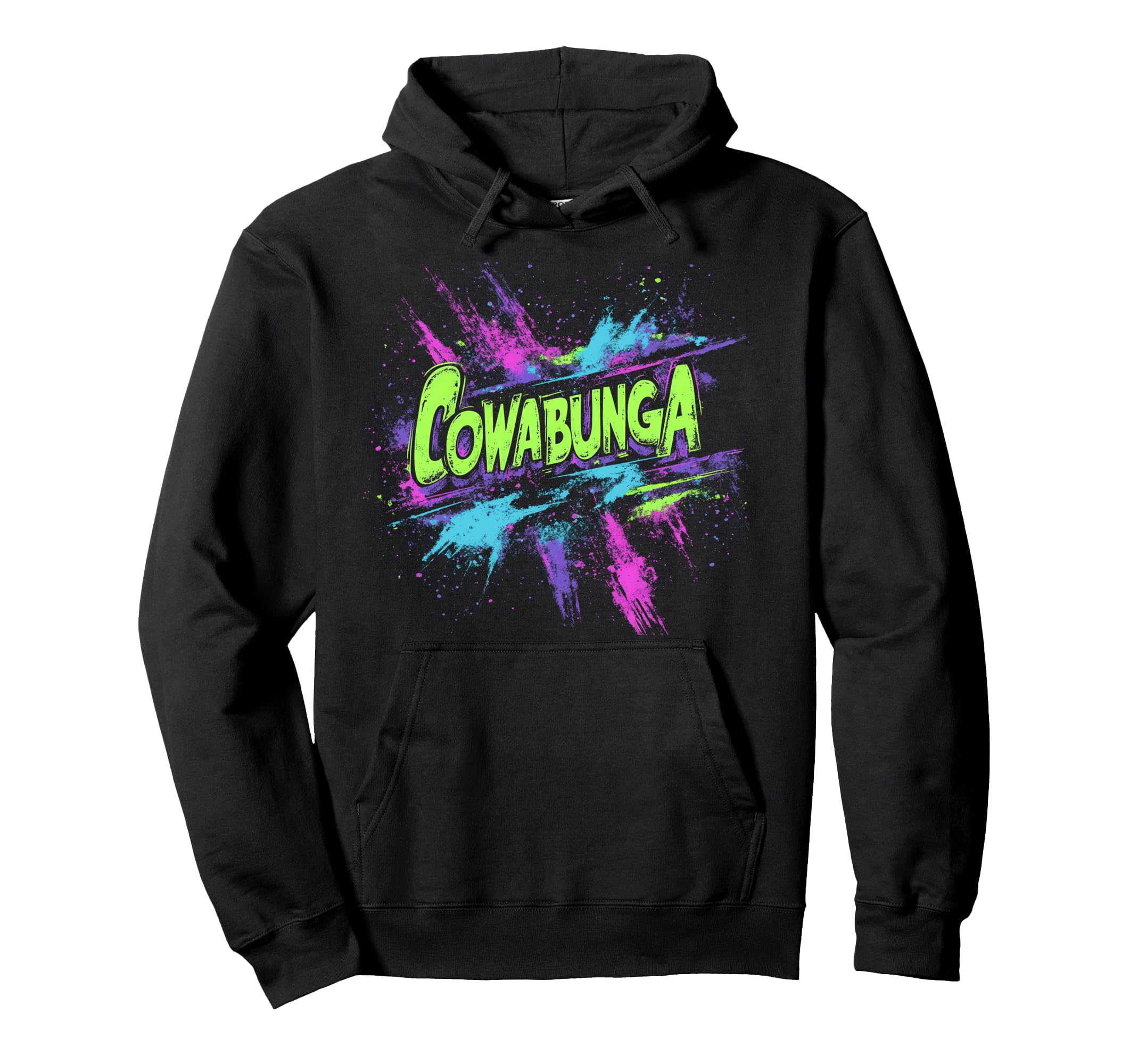 Cowabunga 80S 90S Nostalgia Slang Grunge Hoodie - Novelty Apparel Unisex - T-Shirt, Sweatshirt, Hoodie