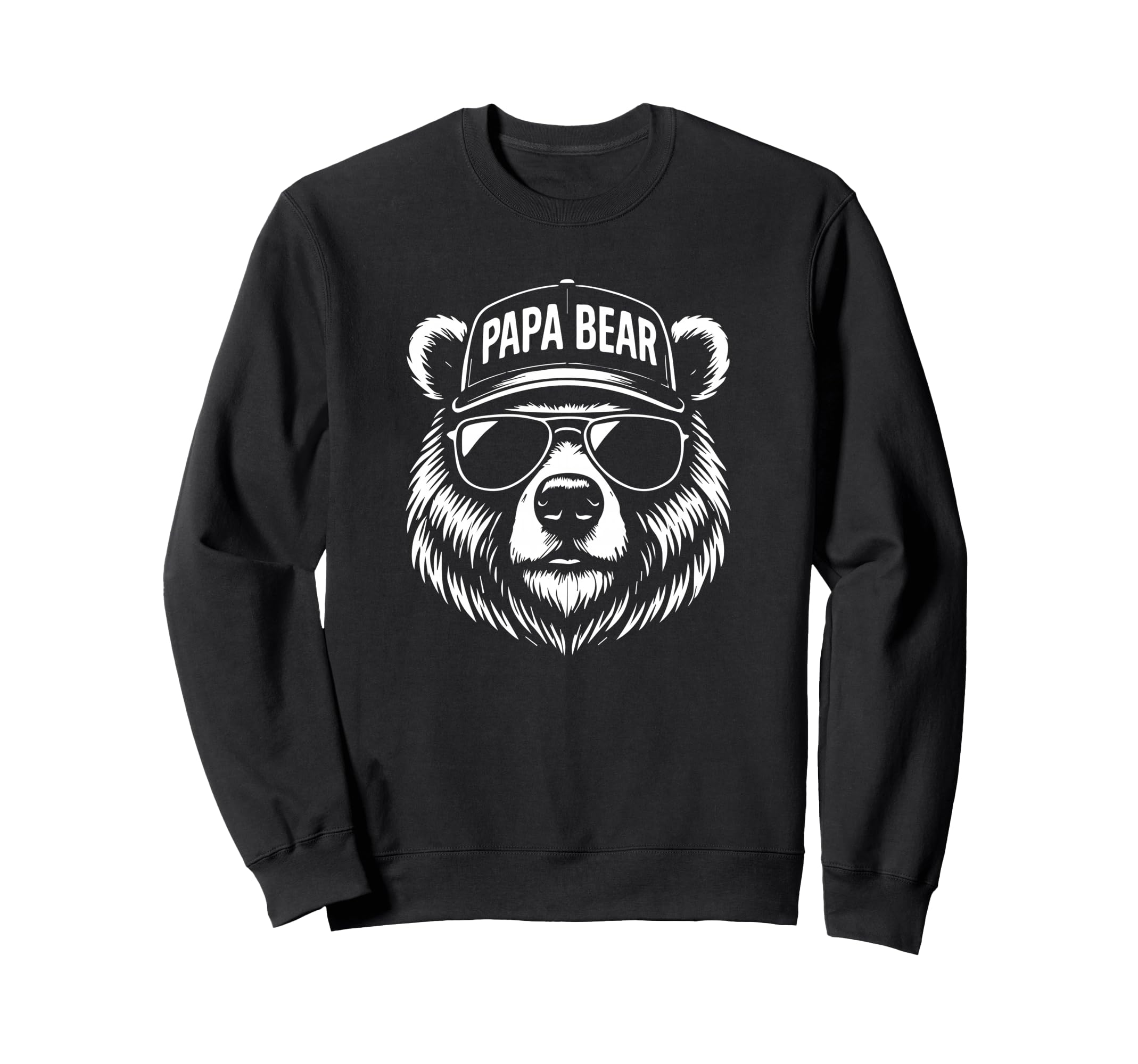 Papabear Funny Father Motif Baseball Sweatshirt - Unique Graphic Men Women - T-Shirt, Sweatshirt, Hoodie