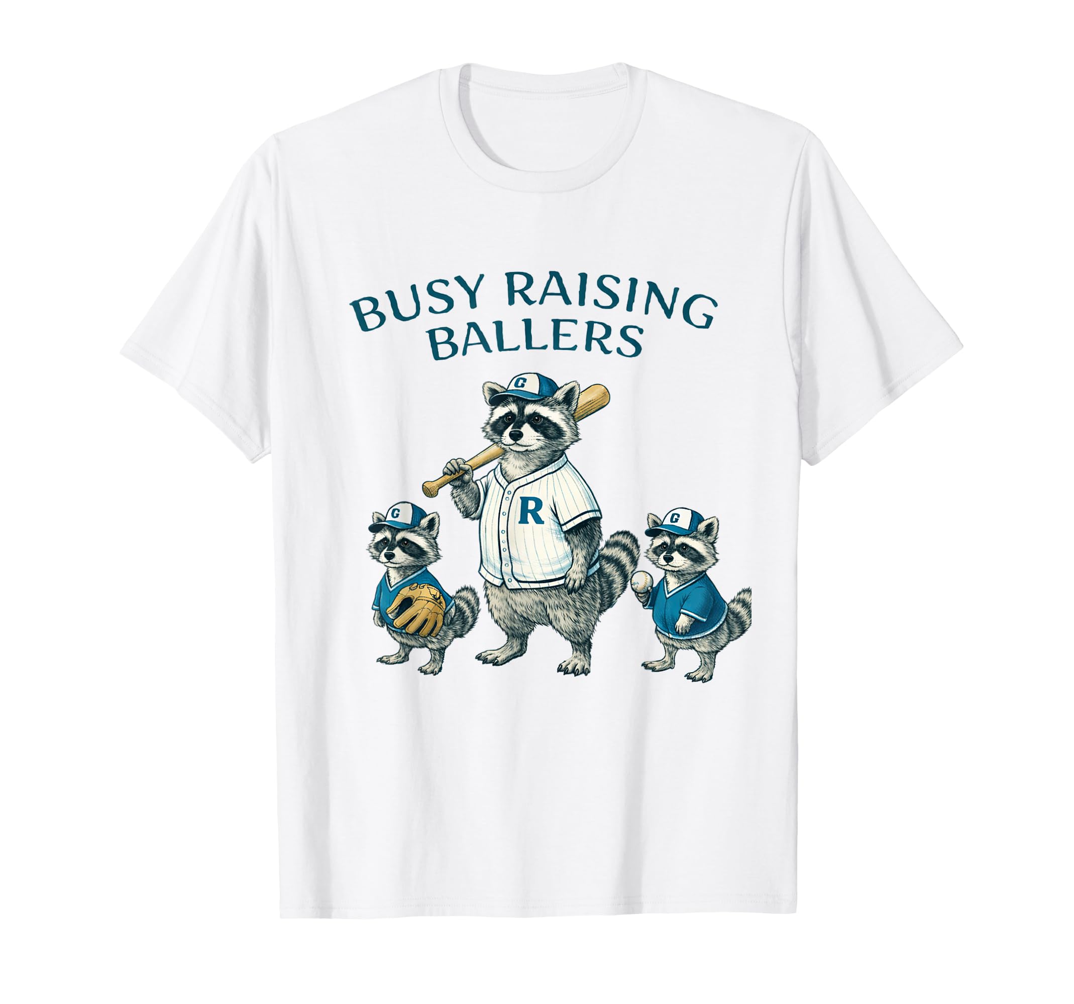 Busy Raising Baller Baseball Softball T-Shirt - Graphic Print Men Women - T-Shirt, Sweatshirt, Hoodie