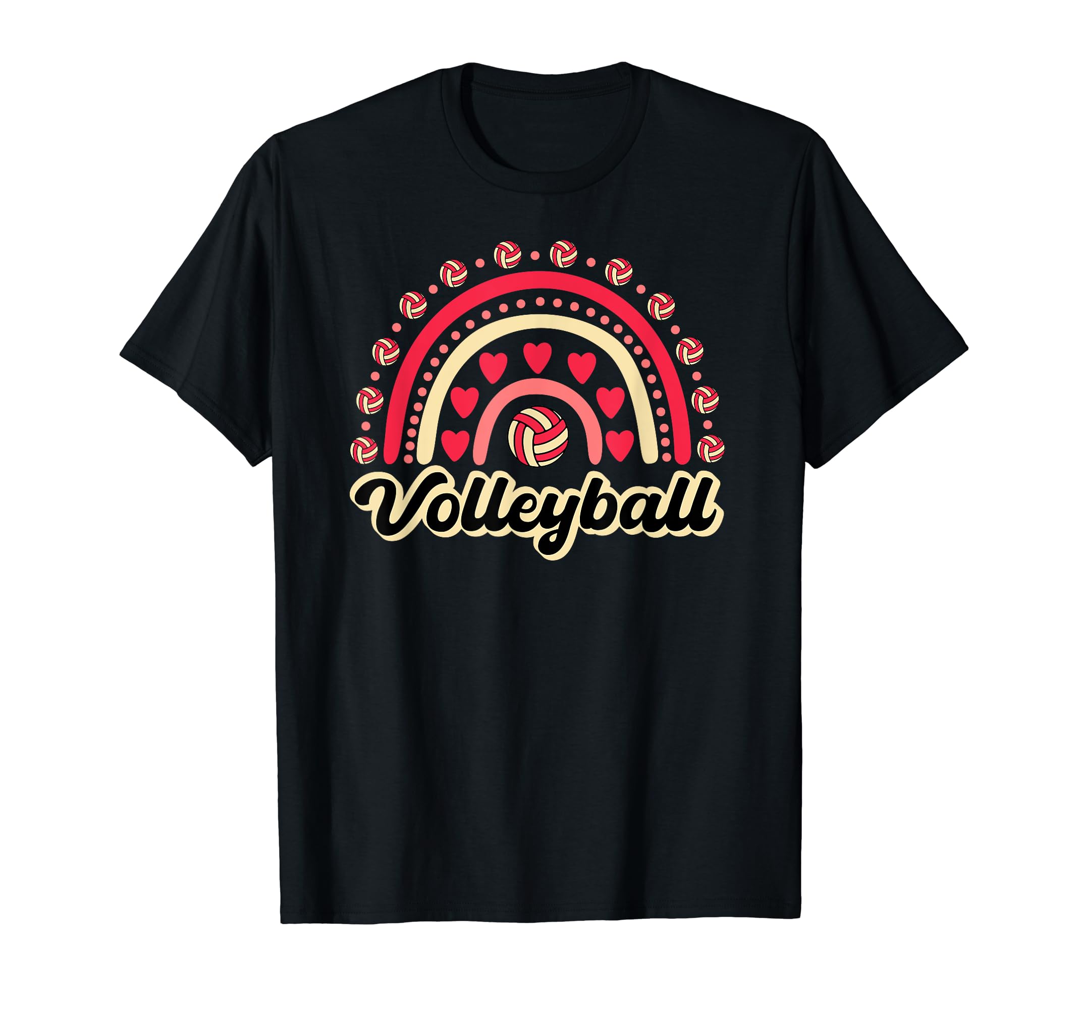 Love Volleyball Boho Rainbow Vibe T-Shirt - Aesthetic Graphic for Adults - T-Shirt, Sweatshirt, Hoodie