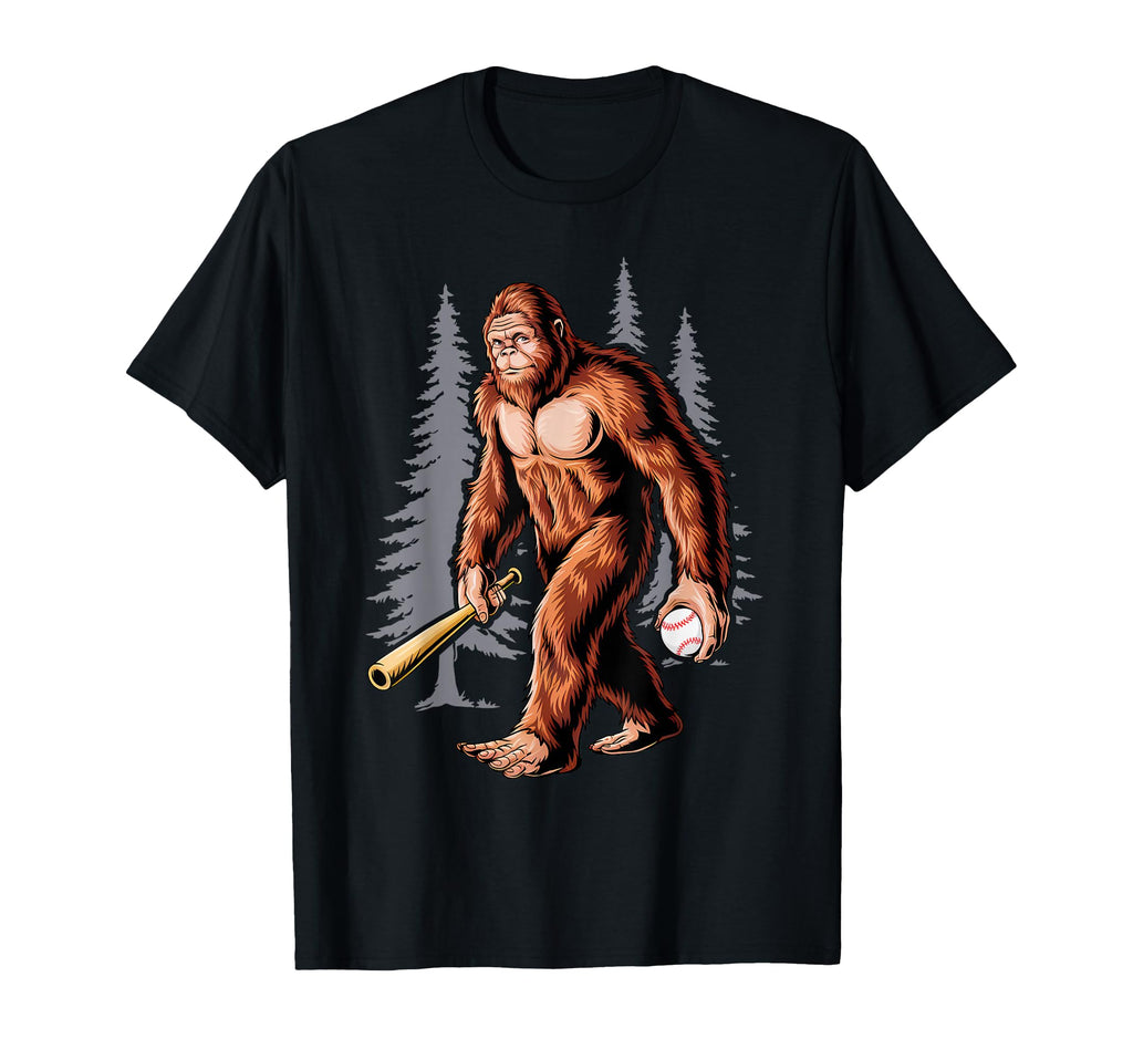 Bigfoot Sasquatch Baseball Funny Coach T-Shirt - Trendy Graphic for Adults - T-Shirt, Sweatshirt, Hoodie