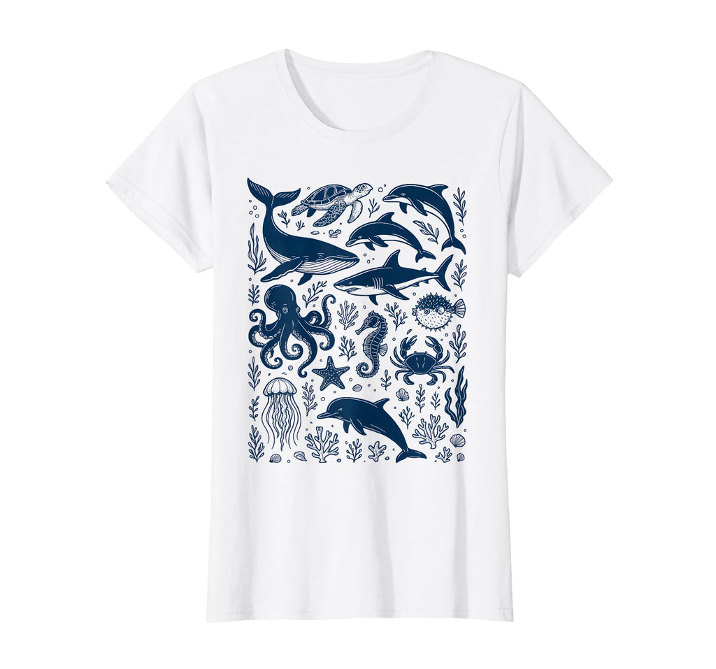Ocean Life Sea Aesthetic Dolphin T-Shirt - Casual Everyday Wear for Adults - T-Shirt, Sweatshirt, Hoodie