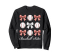 Baseball Sister Coquette Bow Sweatshirt - Aesthetic Graphic for Adults - T-Shirt, Sweatshirt, Hoodie