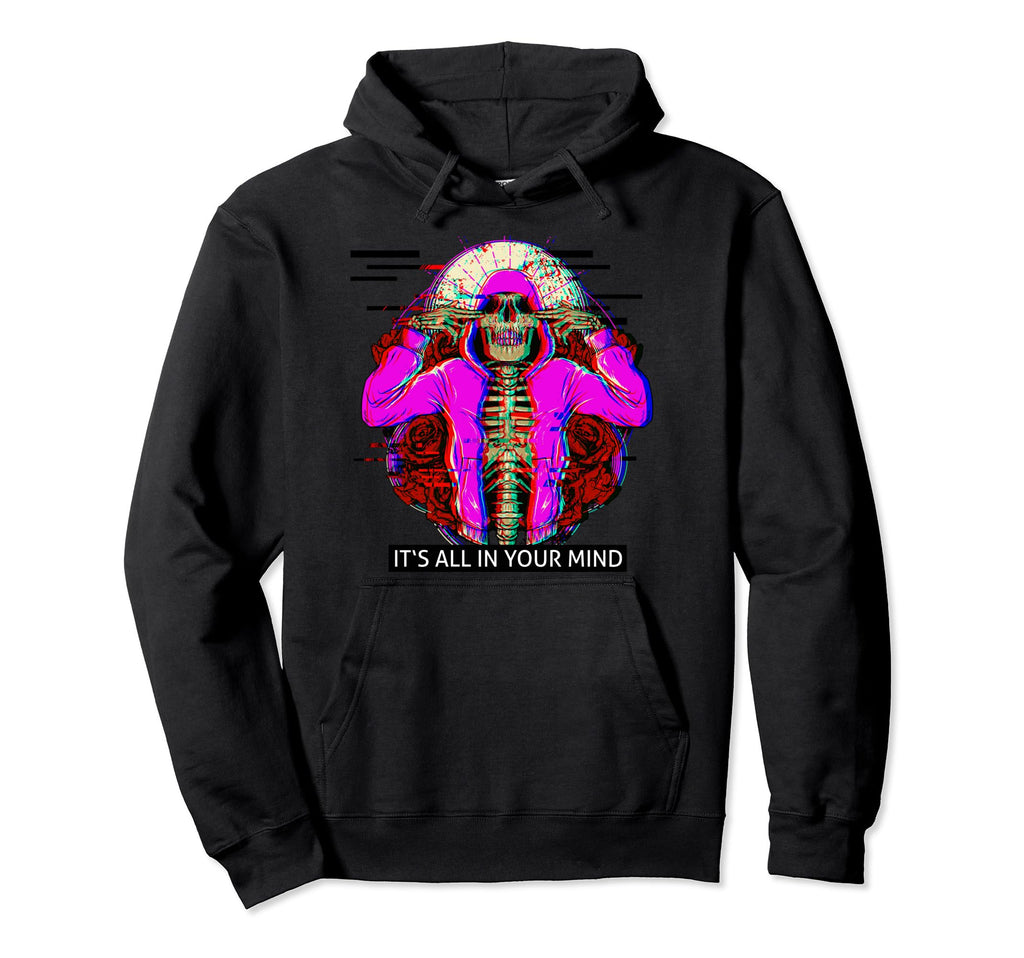 Techno Hip Hop Rave Glitch Aesthetic Hoodie - Streetwear Style for Adults - T-Shirt, Sweatshirt, Hoodie