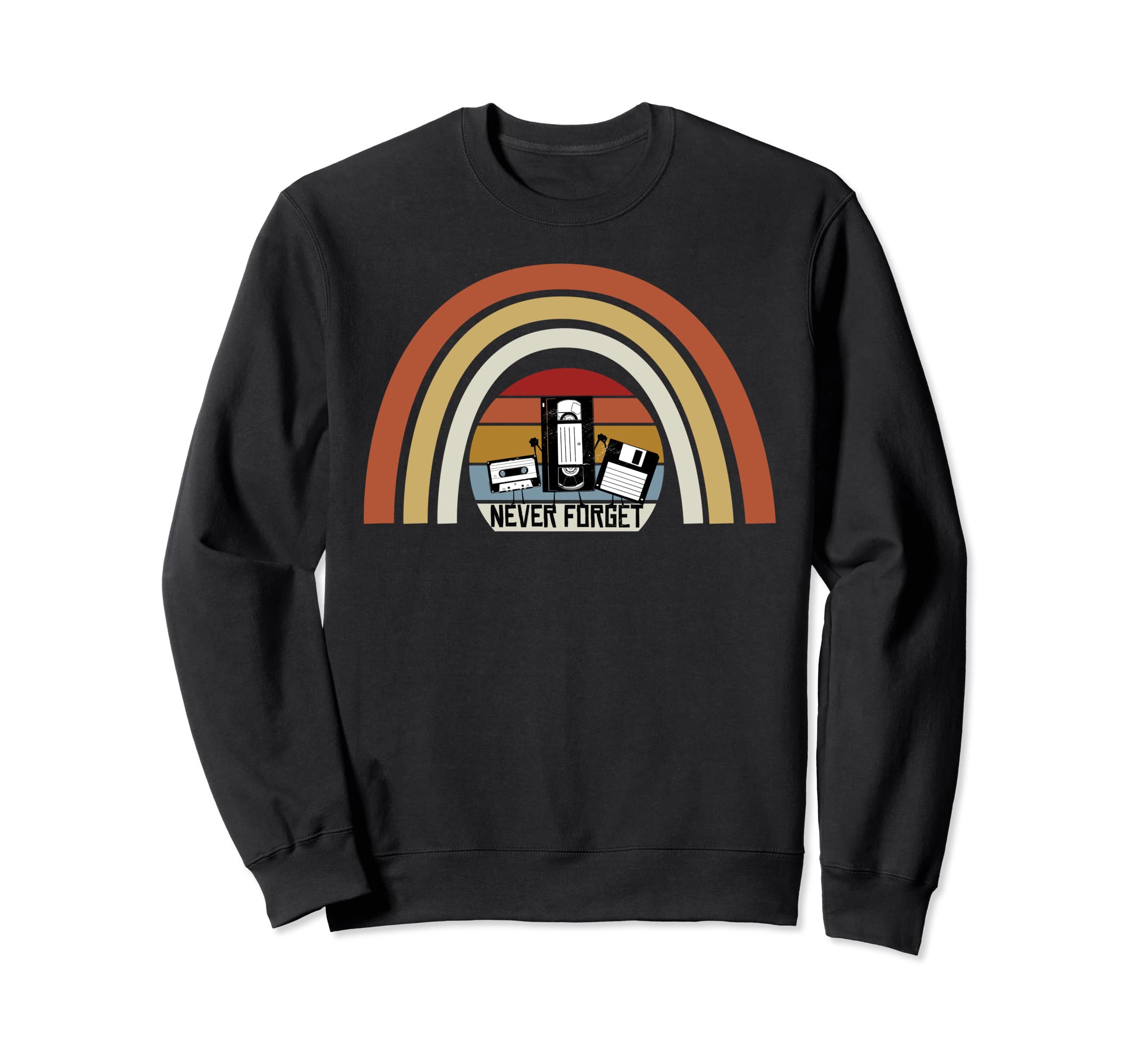 Cassette Floppy Disk Vhs Tape 60S Never Sweatshirt - Graphic Print Unisex - T-Shirt, Sweatshirt, Hoodie