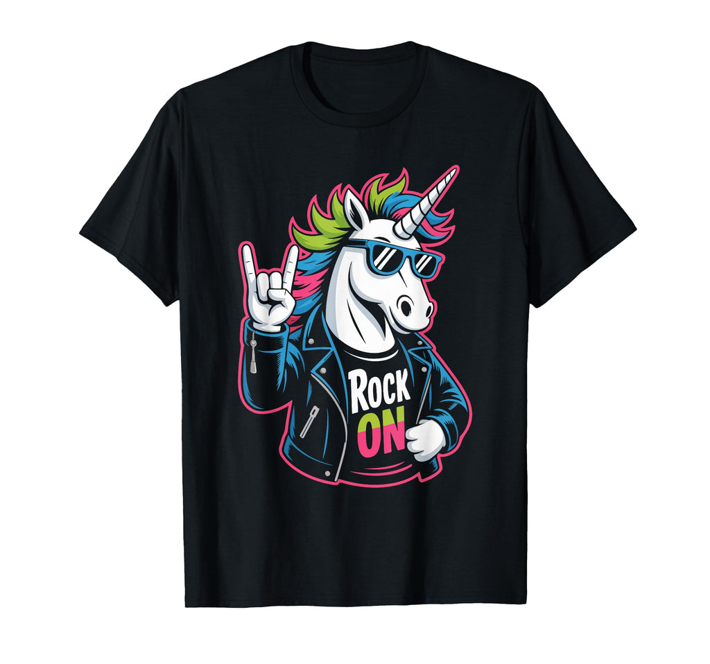 Rock Unicorn Rainbow Horn Attitude T-Shirt - Streetwear Style for Adults - T-Shirt, Sweatshirt, Hoodie