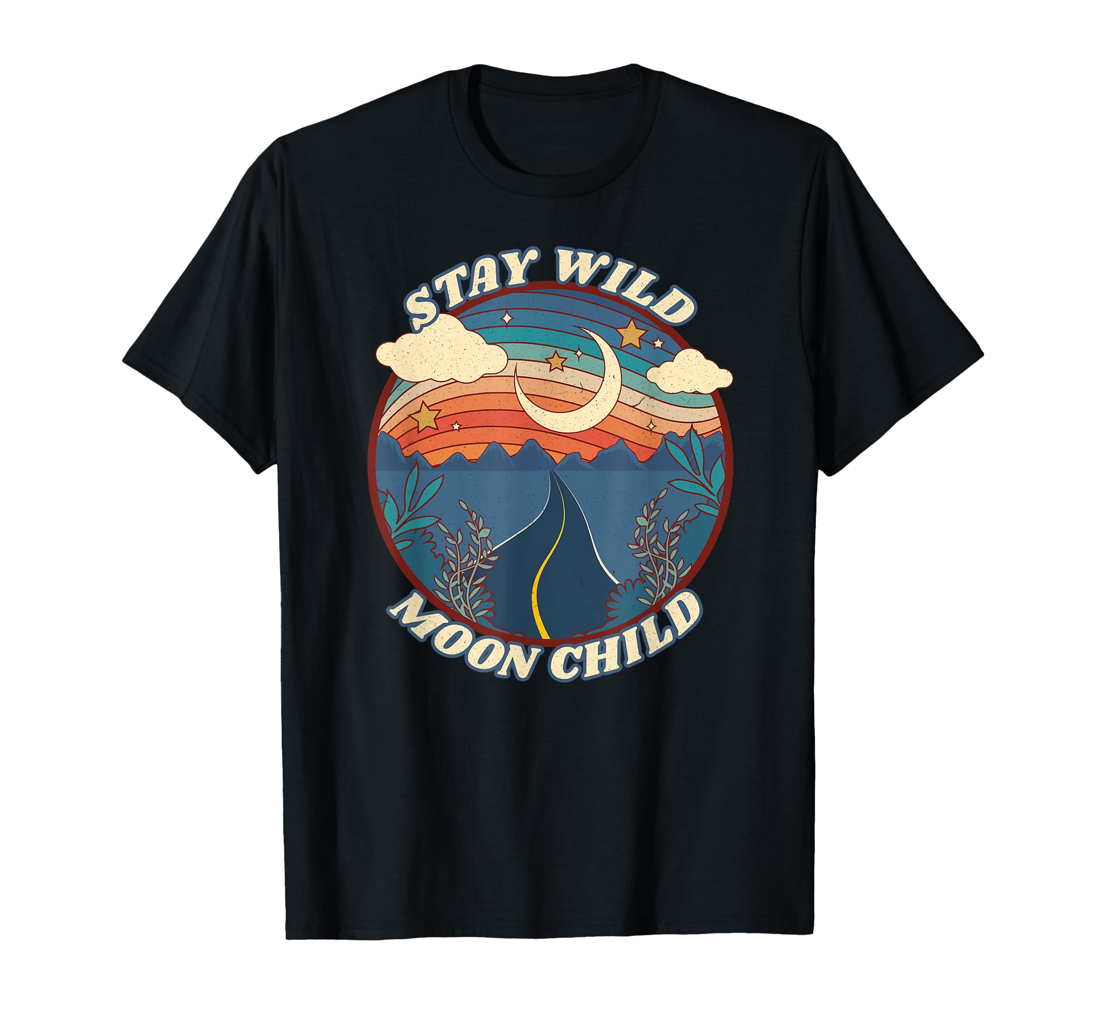 Stay Wild Moon Child Boho Peace Hippie T-Shirt - Graphic Print for Adults - T-Shirt, Sweatshirt, Hoodie