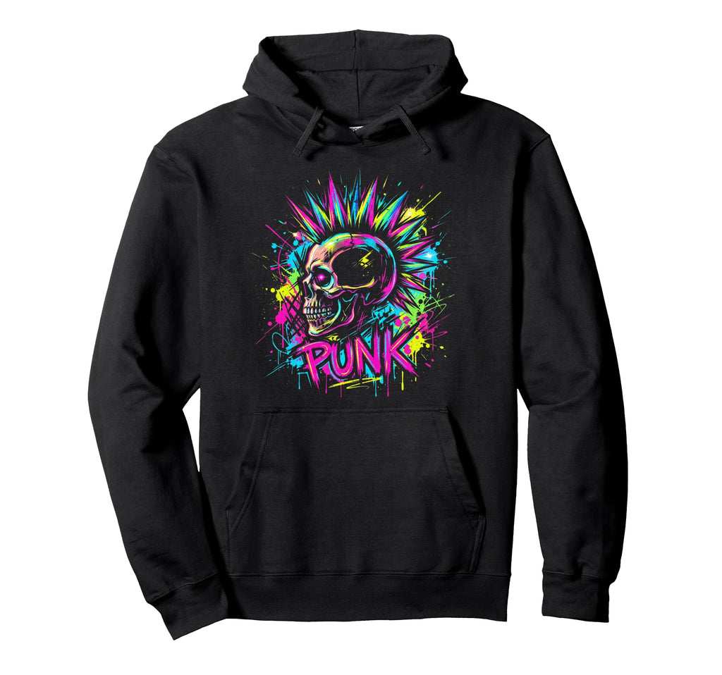 Punk Skull Rock Music Lover Heavy Metal Hoodie - Trendy Graphic for Adults - T-Shirt, Sweatshirt, Hoodie