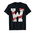 Distressed Baseball Letter W T-Shirt - Fun Novelty Design for Adults - T-Shirt, Sweatshirt, Hoodie