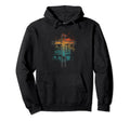 Cross Distressed 90S Goth Grunge Hoodie - Casual Everyday Wear Men Women - T-Shirt, Sweatshirt, Hoodie