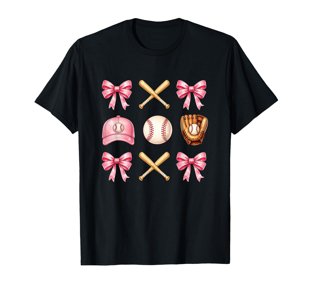 Baseball Mom Coquette Mothers Day T-Shirt - Custom Art Print Unisex - T-Shirt, Sweatshirt, Hoodie