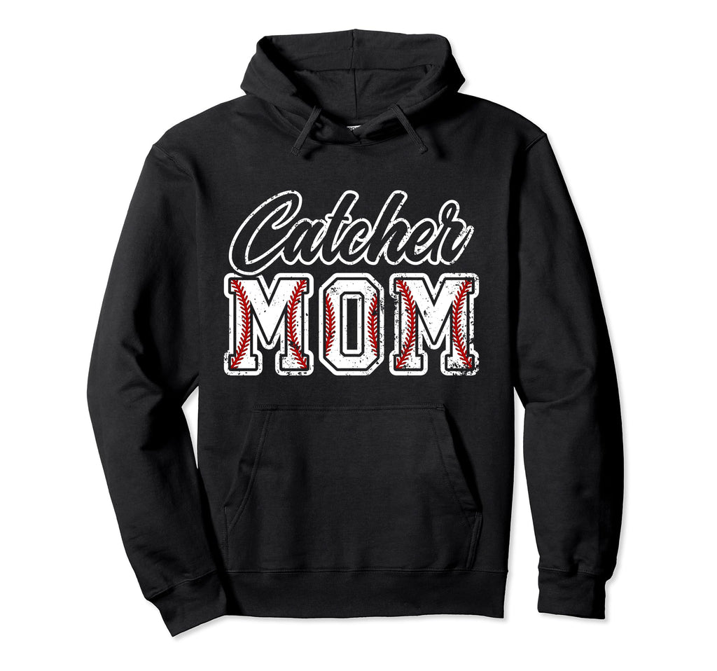 Baseball Catcher Mom Baseball Catcher Hoodie - Minimalist Print for Adults - T-Shirt, Sweatshirt, Hoodie