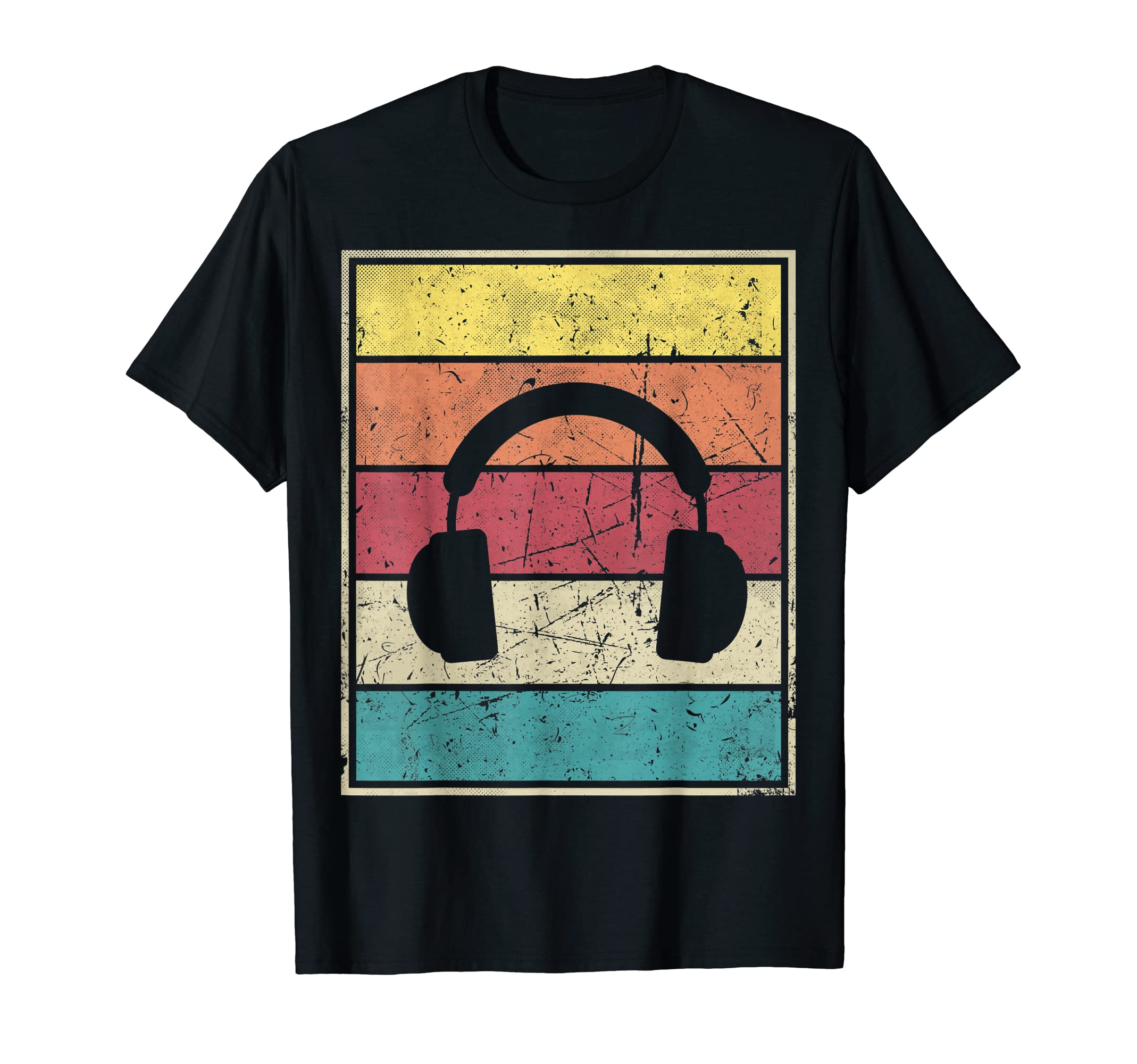 Headphones Stripes T-Shirt - Graphic Print Unisex - T-Shirt, Sweatshirt, Hoodie