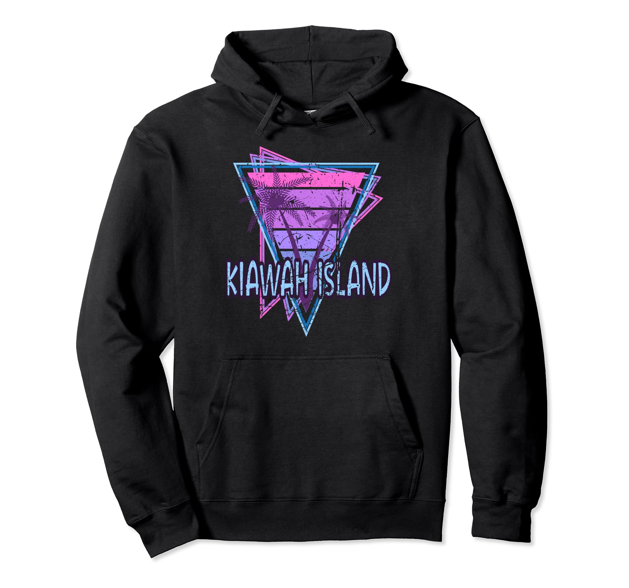 Kiawah Island Vacation Vaporwave Hoodie - Casual Everyday Wear Men Women - T-Shirt, Sweatshirt, Hoodie
