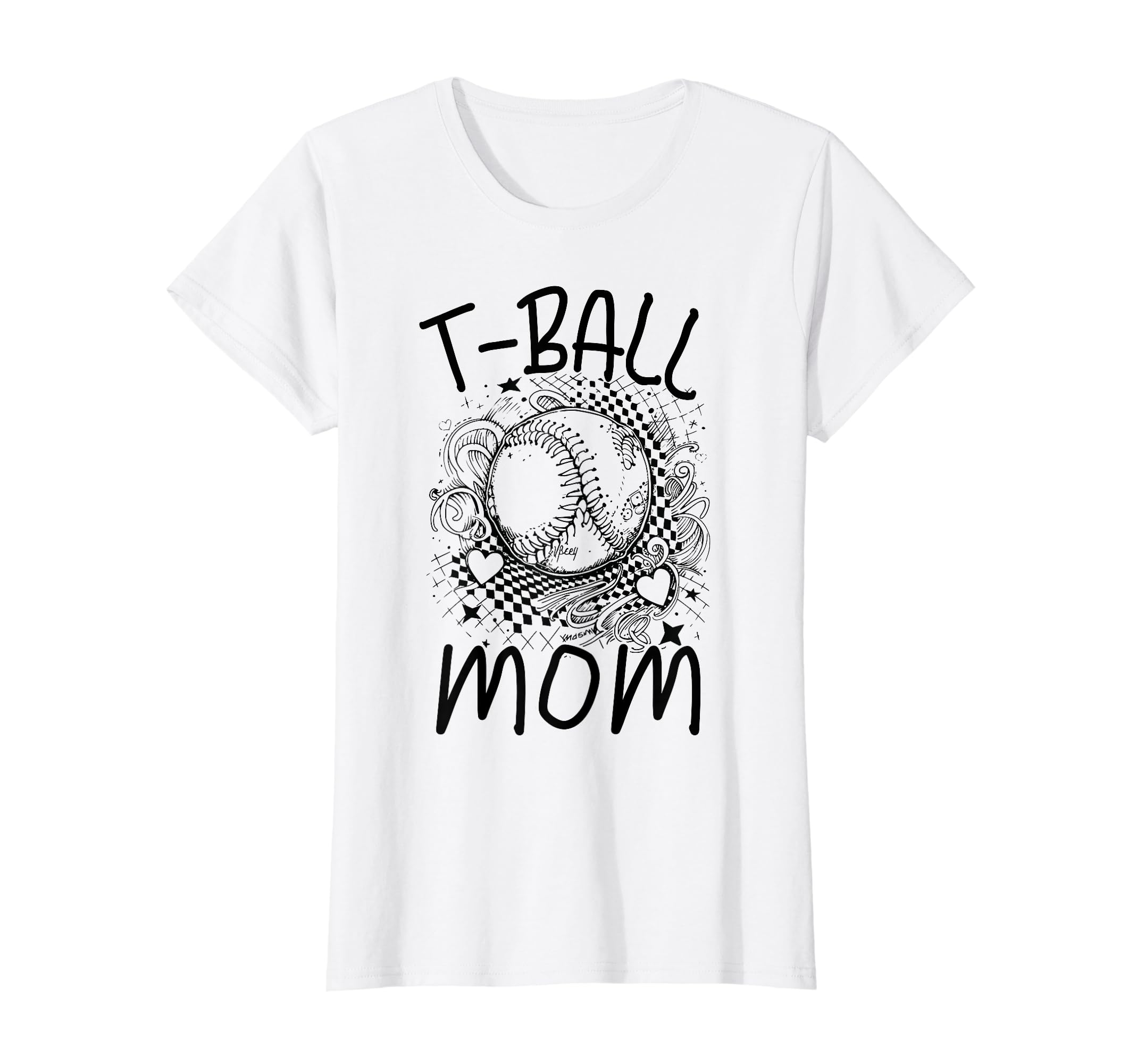 Womens T Ball Mama Baseball Tball Mom T-Shirt - Novelty Apparel Men Women - T-Shirt, Sweatshirt, Hoodie