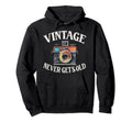 Never Gets Old Nostalgia Camera Hoodie - Casual Everyday Wear for Adults - T-Shirt, Sweatshirt, Hoodie