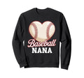 Heart Baseball Nana Mothers Day Sweatshirt - Minimalist Print for Adults - T-Shirt, Sweatshirt, Hoodie