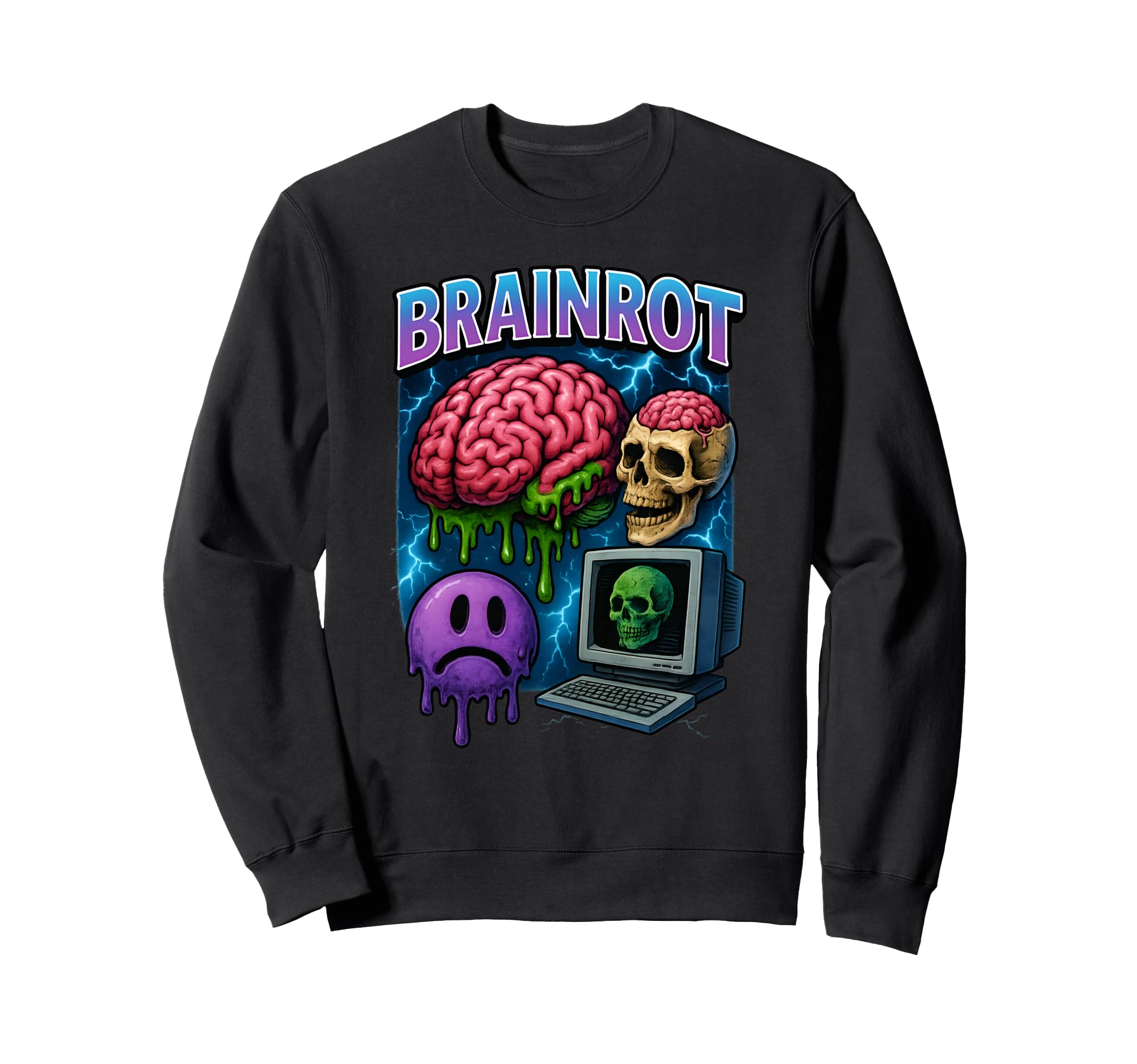 Brainrot Meme Aesthetic Bootleg Y2K Sweatshirt - Custom Art Print Unisex - T-Shirt, Sweatshirt, Hoodie