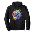 Synthwave Spaceship Rocket Vaporwave Hoodie - Graphic Print for Adults - T-Shirt, Sweatshirt, Hoodie
