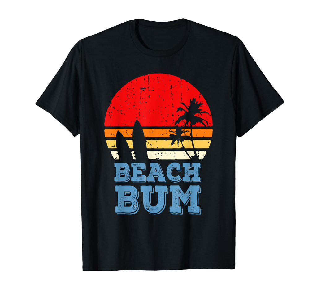 Distressed Sunset Surfboard Beach Bum T-Shirt - Graphic Print for Adults - T-Shirt, Sweatshirt, Hoodie