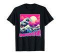 Great Wave Off Kanagawa Vaporwave Glitch T-Shirt - Custom Art Print Unisex - T-Shirt, Sweatshirt, Hoodie