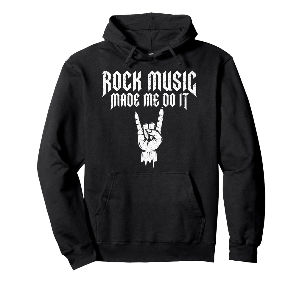 Rock Music Made Me Do It Rock N Roll Hoodie - Minimalist Print Unisex - T-Shirt, Sweatshirt, Hoodie