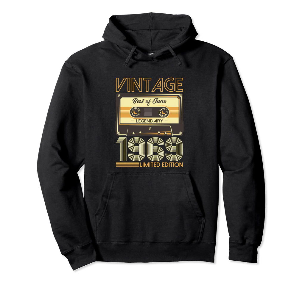55Th Birthday June 1969 Cassette Gifts Hoodie - Trendy Graphic Unisex - T-Shirt, Sweatshirt, Hoodie