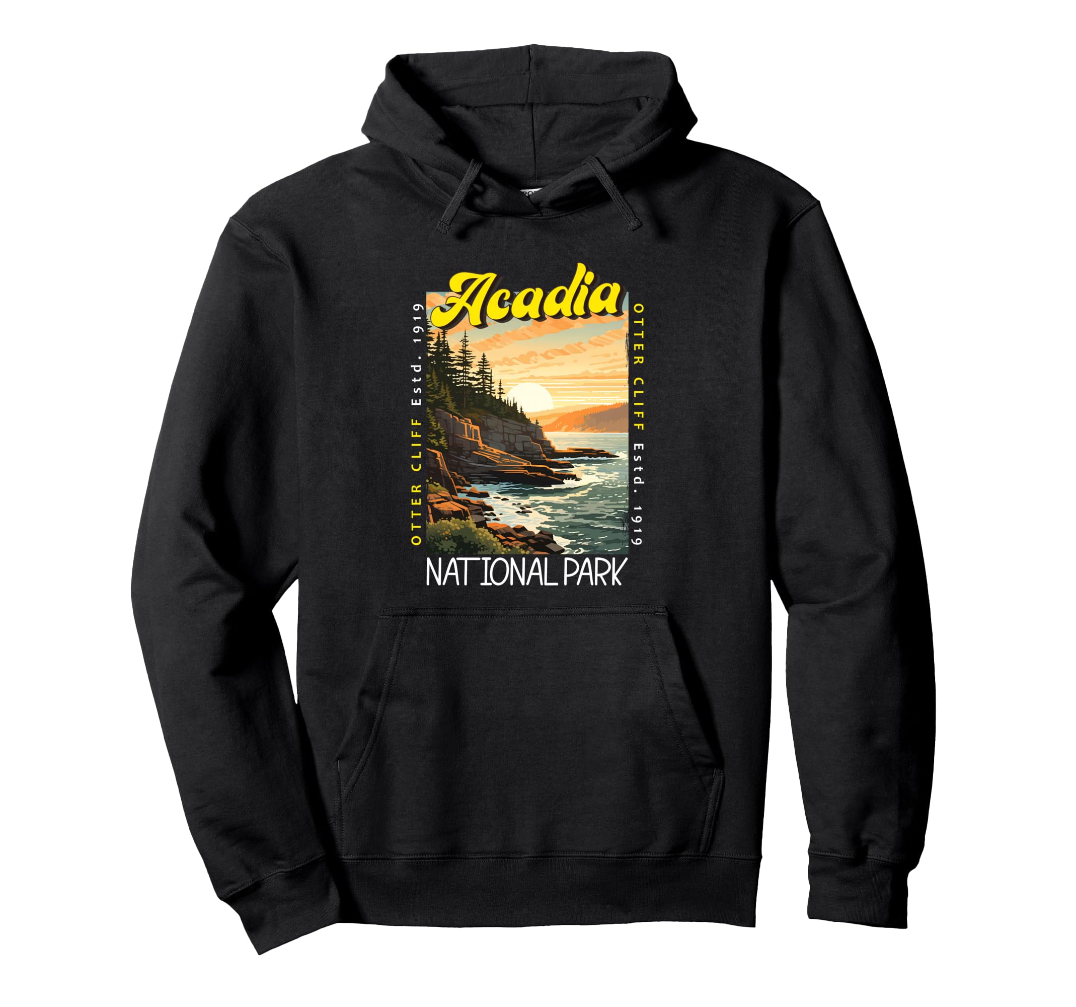 Acadia National Park Otter Cliff Maine Hoodie - Custom Art Print Unisex - T-Shirt, Sweatshirt, Hoodie