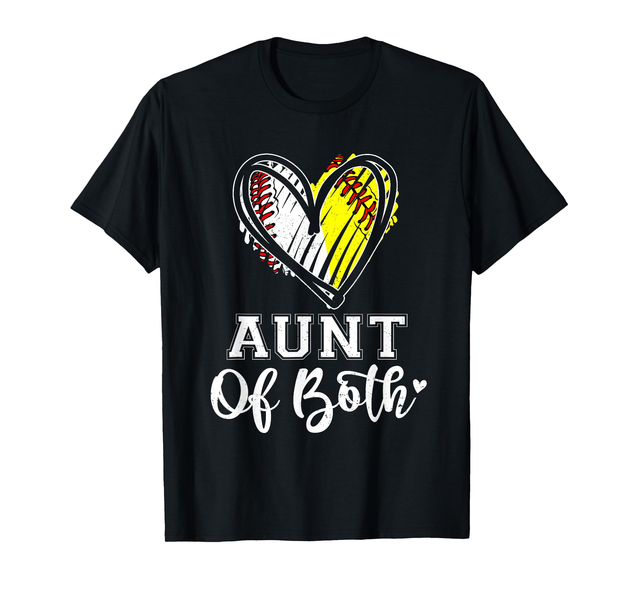 Aunt Both Baseball Softball Aunt T-Shirt - Custom Art Print for Adults - T-Shirt, Sweatshirt, Hoodie