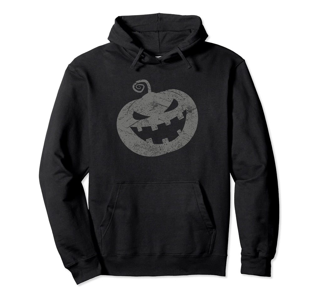 Scary Halloween Pumpkin Dark Hoodie - Custom Art Print for Adults - T-Shirt, Sweatshirt, Hoodie