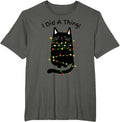 Silly Christmas Lights Holiday Cat and Merch - Adult & Kids T-Shirts, Sweatshirts & Hoodies apparel design preview 1