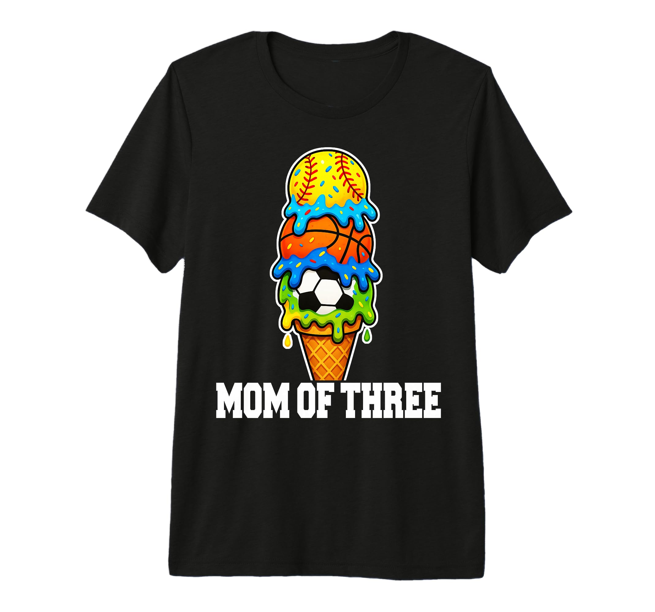 Softball Soccer Basketball Mom Ice Cream T-Shirt - Minimalist Print Unisex - T-Shirt, Sweatshirt, Hoodie