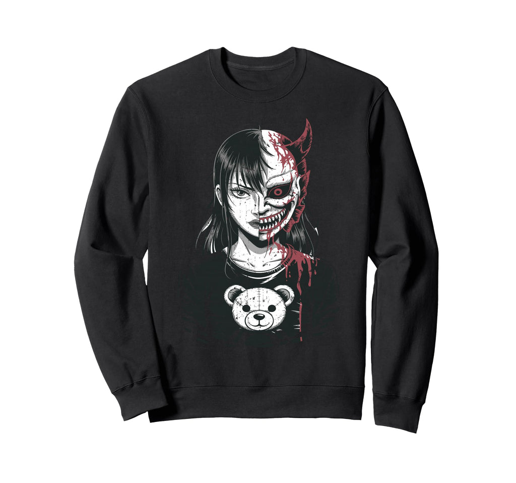 Japanese Horror Anime Manga Y2K Hannya Sweatshirt - Graphic Print Unisex - T-Shirt, Sweatshirt, Hoodie