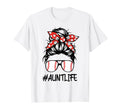 Baseball Aunt Life Mothers Day Messy Bun T-Shirt - Aesthetic Graphic Unisex - T-Shirt, Sweatshirt, Hoodie