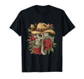 Aesthetic Western Skull Snake Cowboy Rose T-Shirt - Novelty Apparel Unisex - T-Shirt, Sweatshirt, Hoodie