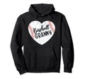 Baseball Granny Heart Baseball Grandma Hoodie - Custom Art Print Unisex - T-Shirt, Sweatshirt, Hoodie