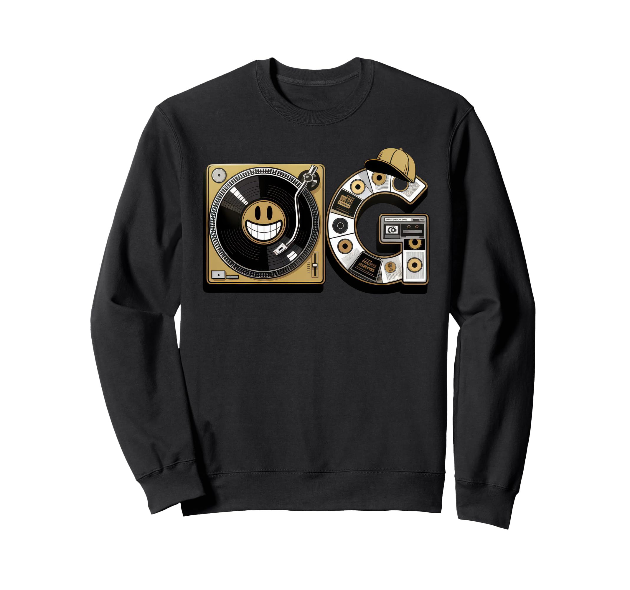 Old School Og Hip Hop Vinyl Cds Sweatshirt - Streetwear Style Men Women - T-Shirt, Sweatshirt, Hoodie