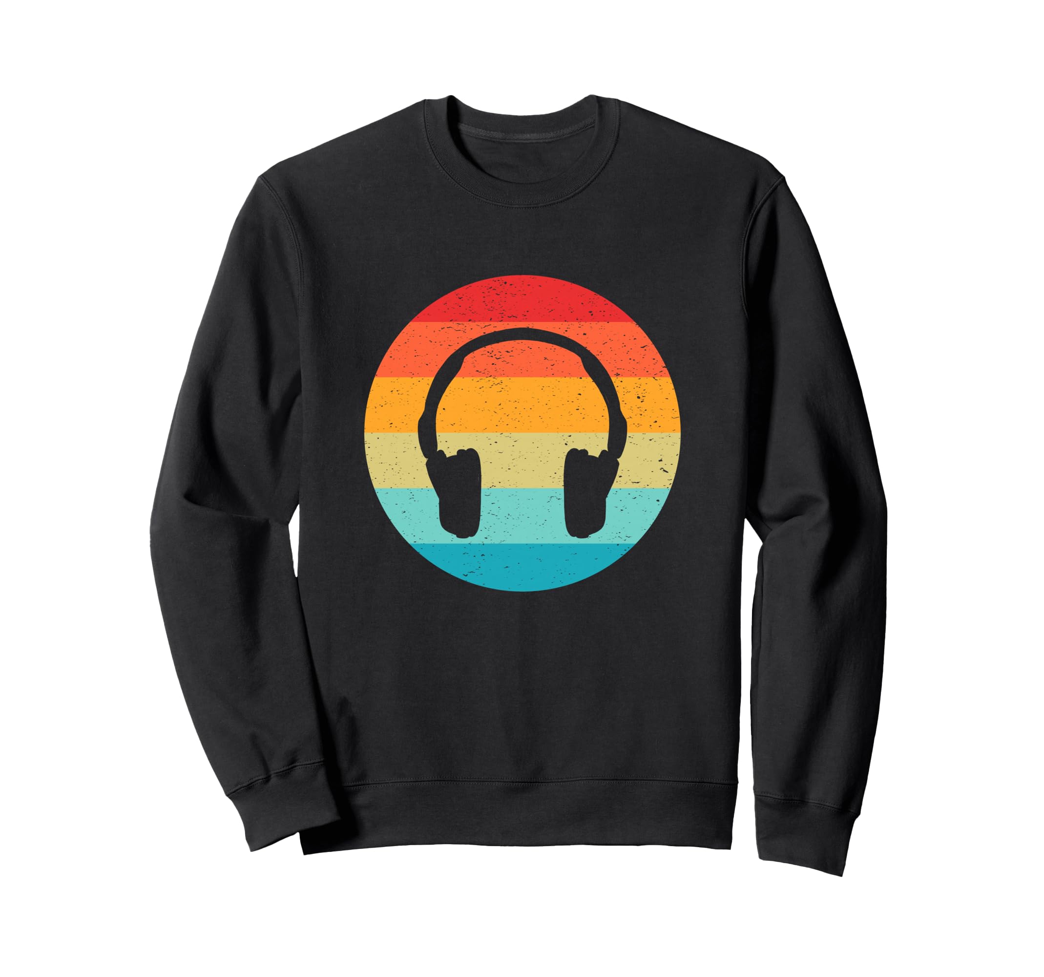 Headphones Silhouette Sunset 80S Sweatshirt - Fun Novelty Design Men Women - T-Shirt, Sweatshirt, Hoodie