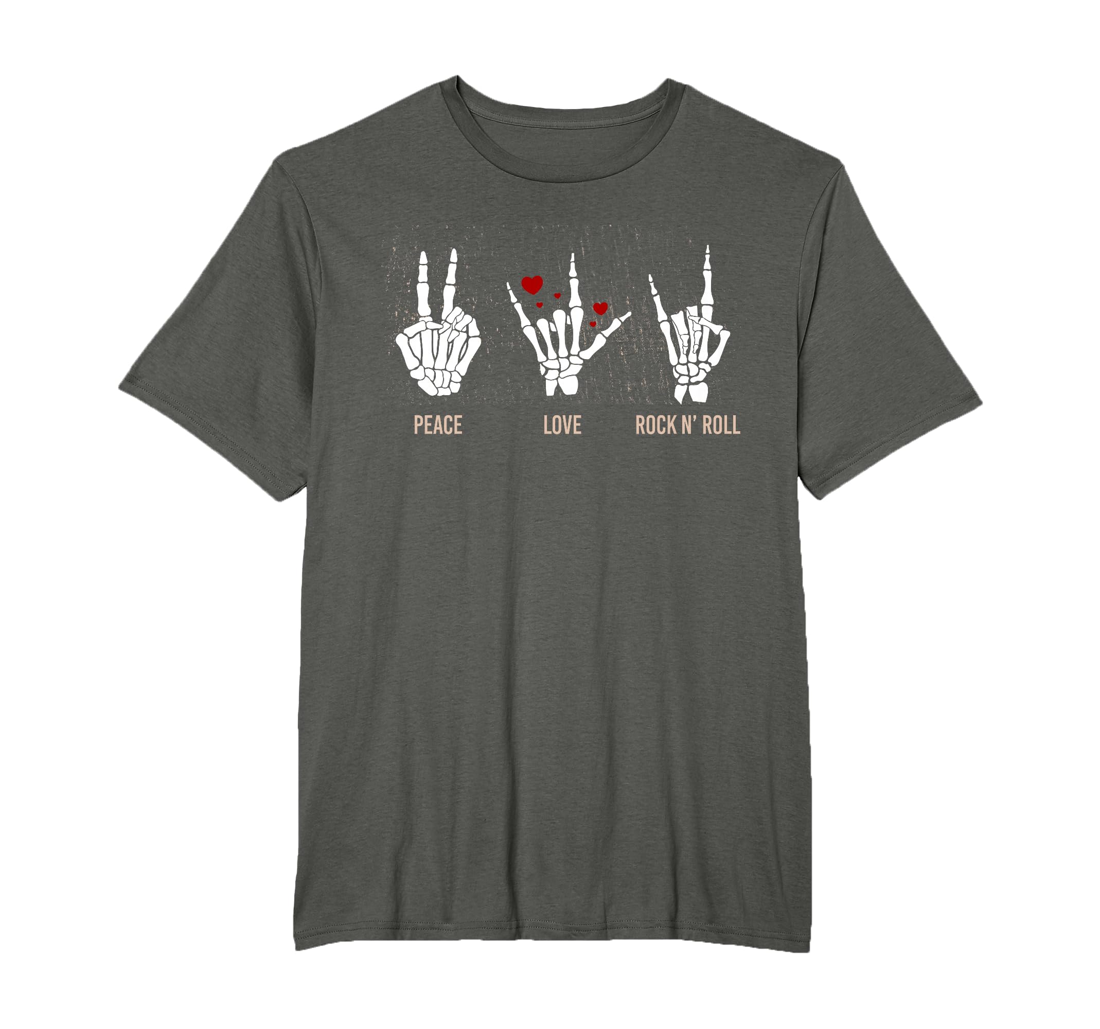 Peace Love Rock N Roll Guitar Hippie T-Shirt - Unique Graphic for Adults - T-Shirt, Sweatshirt, Hoodie