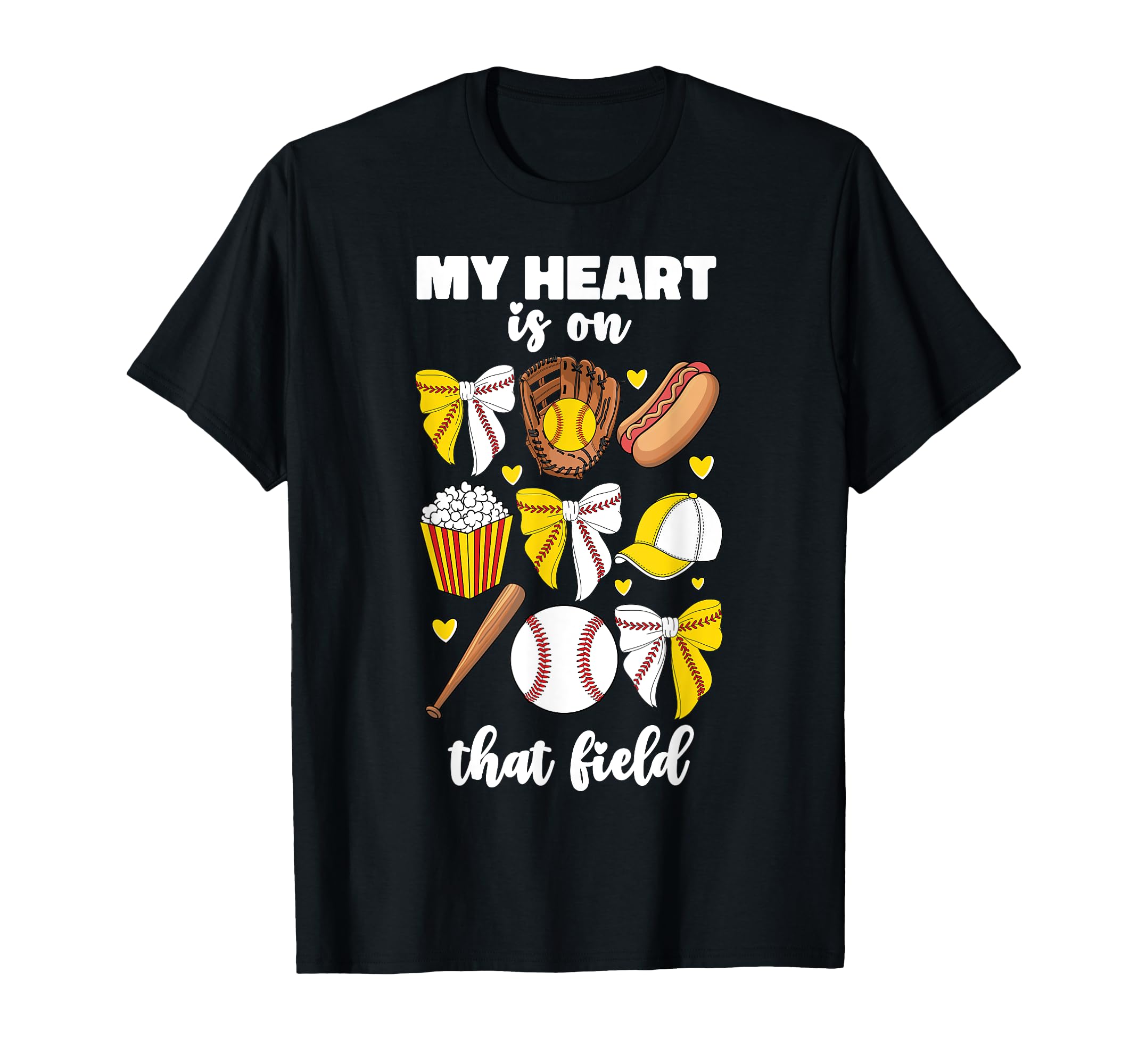 My Heart Is That Field Half Baseball And T-Shirt - Custom Art Print Unisex - T-Shirt, Sweatshirt, Hoodie
