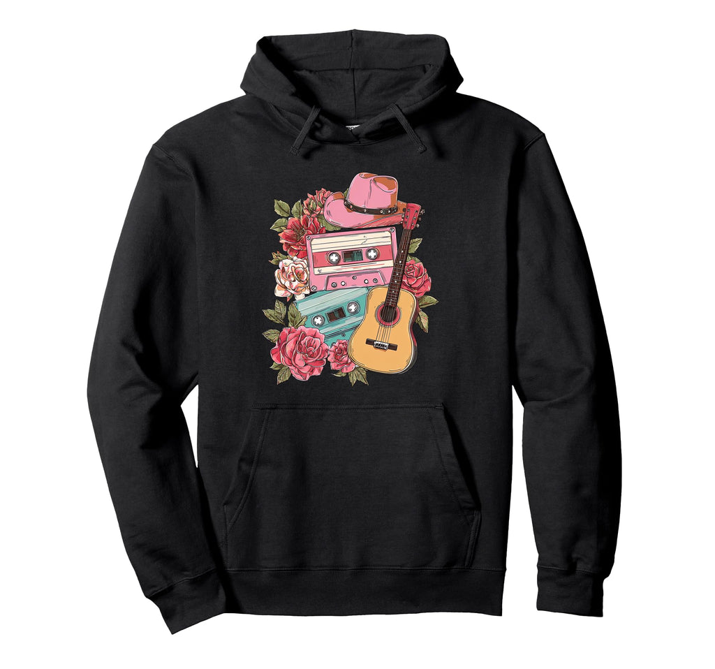 Country Music 90S Aesthetic Guitar Hoodie - Trendy Graphic Men Women - T-Shirt, Sweatshirt, Hoodie